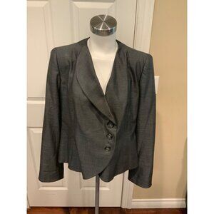 Armani Collezioni Black Microdot Jacket Blazer, Size  12